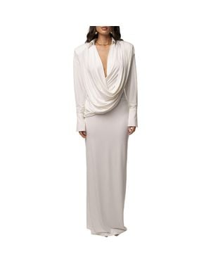 JLUXLABEL Poise Draped Maxi Dress - Gray