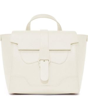 Senreve Midi Maestra Pebbled Leather 4-Way Convertible Handbag - White