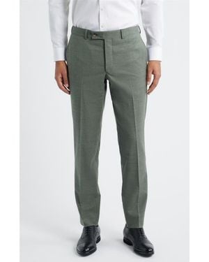 Jack Victor Patrick Stretch Tropical Wool, Silk & Linen Blend Pants - Gray