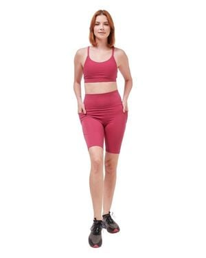 Rebody Active Making Moves Cloudlux Pocket Biker Shorts 8.5 - Red