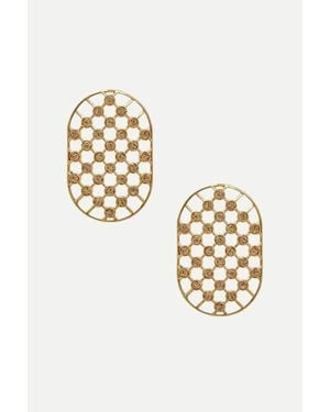 DANIELA MILLAN JEWELRY Net Statement Earrings - Metallic