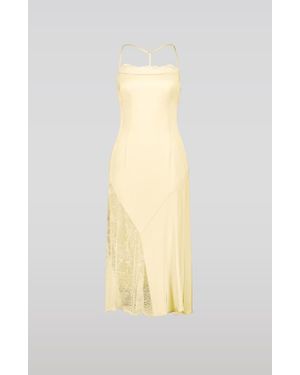 Saemdi Lace Trim Midi Dress - White