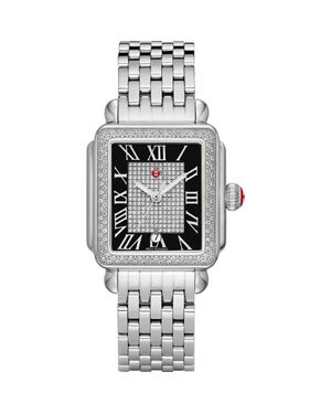 Michele Deco Madison Diamond Bracelet Watch, 34 X 36Mm - Metallic