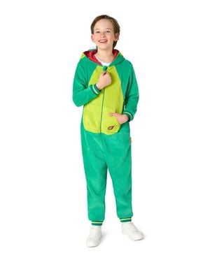 Opposuits Kids' Dinosaur One Piece Hooded Jumpsuit - Green