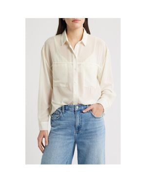 DELUC Grayson Sheer Shirt - White