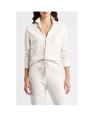 Frank & Eileen Eileen Relaxed Terry Button-Up Shirt - Natural