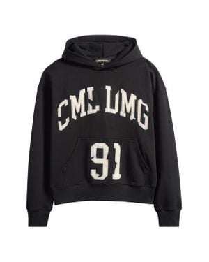 Criminal Damage Destroyed Logo Cotton Hoodie - Black