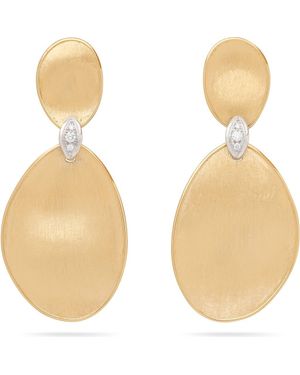 Marco Bicego Lunaria Diamond Drop Earrings - White