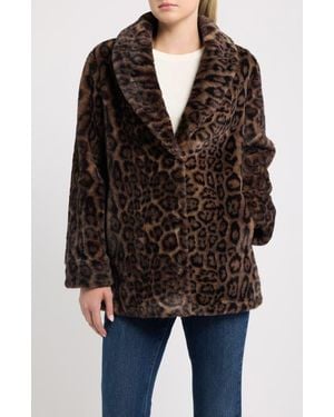 Love Token Zeke Reversible Faux Fur Coat - Black