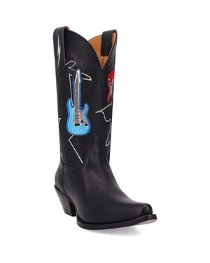 Dingo Jukebox Embroidery Western Boot - Blue