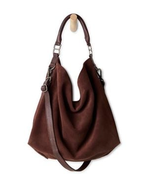 Free People Suzie Suede Slouch Tote - Brown