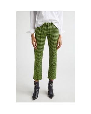 R13 Boy Straight Leg Crop Jeans - Green