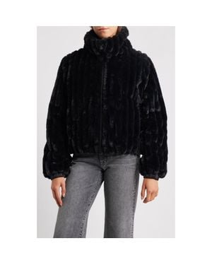Save The Duck Elina Water Repellent Faux Fur Jacket - Black
