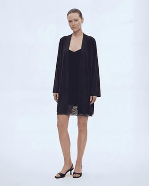 Mers Silk Modal Robe - Blue