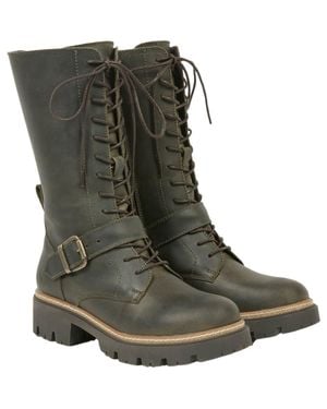 Celtic & Co. Strap Detail Mid Calf Boot - Green