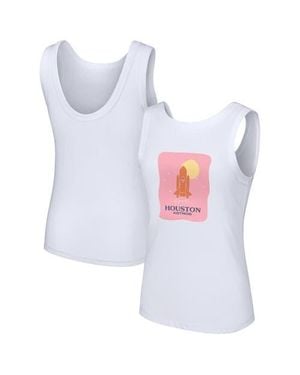 Lusso Style Houston Astros Lindy Tank Top - White