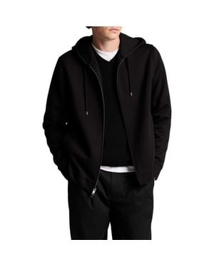 Vince Scuba Full Zip Hoodie - Black