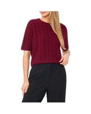 Ted Baker Short Sleeve Cashmere Rib Sweater - Red
