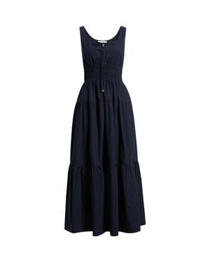 Chelsea28 Cotton Poplin Tiered Maxi Sundress - Blue