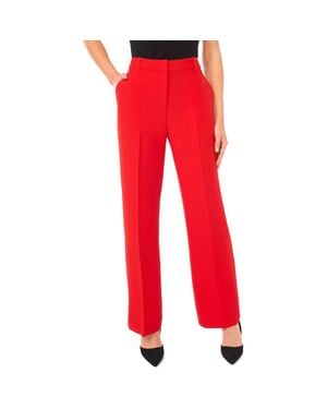 Halogen® High Waist Straight Leg Pants - Red