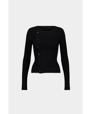 Saemdi Deconstructed Rib Top - Black