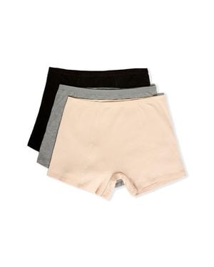 Etam 3-Pack Ribbed Cotton Boxers - Black