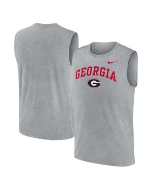 Nike Georgia Bulldogs Primetime Legend Arch Dri-Fit Muscle Tank Top - Gray