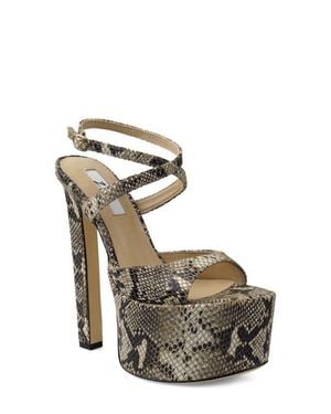 Zigi Ankle Strap Platform Sandal - Metallic