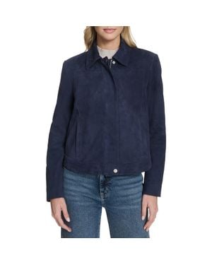 Cole Haan Suede Jacket - Blue
