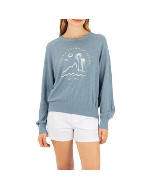 Hurley Passport Cotton Crewneck Sweater - Blue