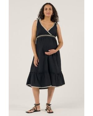 Cache Coeur Maternity And Nursing Behemian Midi Dress Gaia - Blue