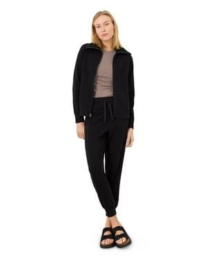 Pact Organic Cotton Cloudknit Zip Jacket - Black