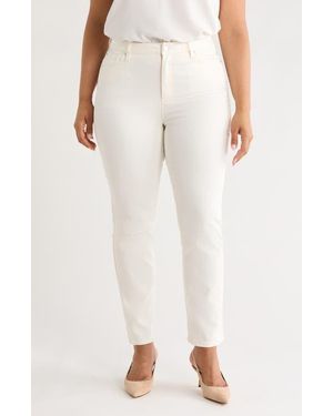 Anne Klein Leo Straight Leg Jeans - Natural