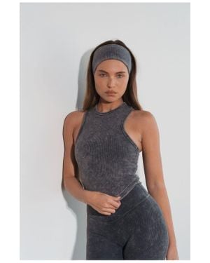 Vitaly Cloud Ii Rib High Neck Tank - Multicolor