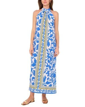 Vince Camuto Halter Tie Back Maxi Dress - Blue