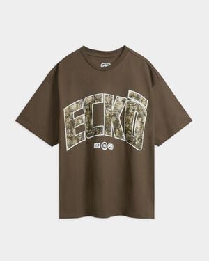 Ecko' Unltd Leafy On Fire Tee - Brown