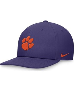 Nike Clemson Tigers On-Field Pro Bill Snapback Hat - Blue