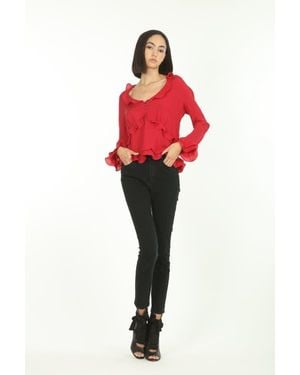 SECRET MISSION Sander Blouse - Red