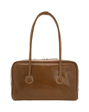 Marge Sherwood Boston Leather Shoulder Bag - Brown