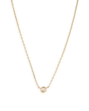 Astrid & Miyu Crystal Pendant Necklace - Metallic