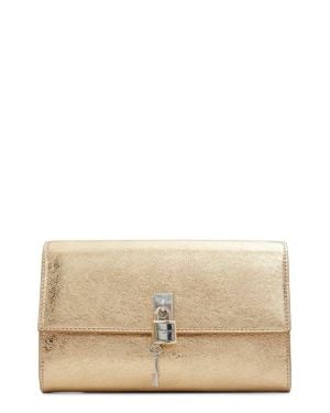 Ted Baker Cyra Metallic Leather Crossbody Bag - Gray