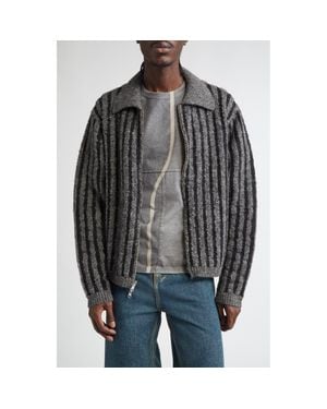 Eckhaus Latta Duo Reversible Alpaca Blend Jacket - Black