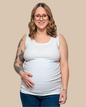 The Bshirt Maternity Vest - White