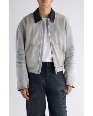 Acne Studios Ohniev Sulphur Fade Denim Jacket - Gray