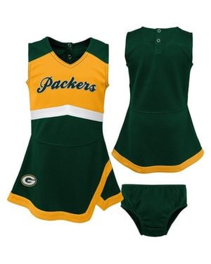 Outerstuff Girls Toddler Bay Packers Cheer Captain Dress With Bloomers - Green