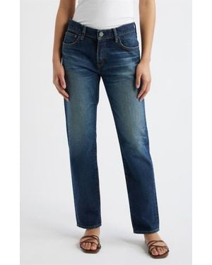 Moussy Leverett Slim Straight Leg Jeans - Blue