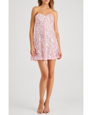 HELSI Mimi Sequin Strapless Minidress - Red