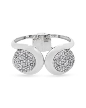 Oscar de la Renta Pavè Hinge Cuff Bracelet - Metallic