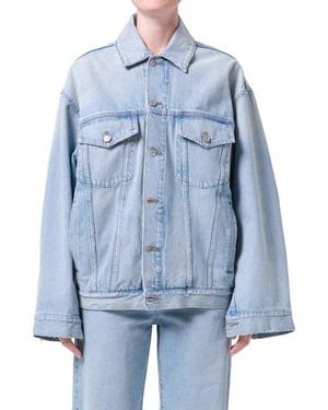 Agolde Evin Oversize Denim Trucker Jacket - Blue