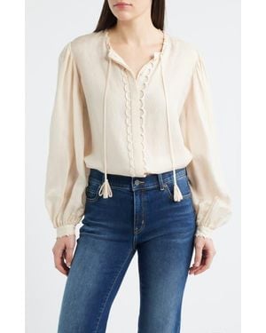 Kobi Halperin Harlow Balloon Sleeve Top - Blue